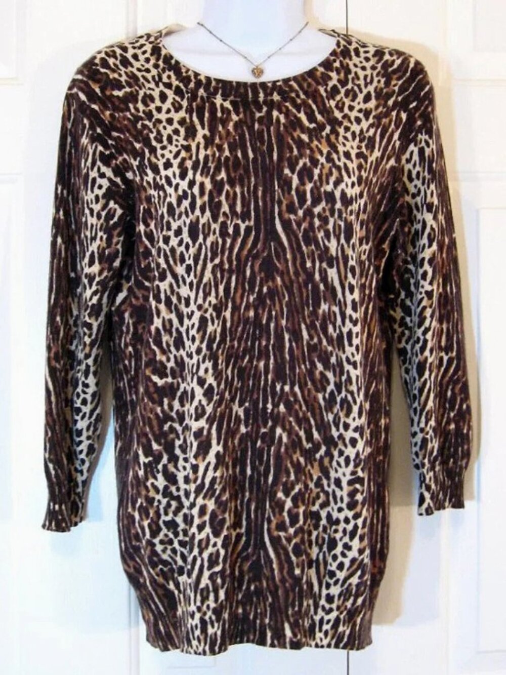 J. Crew | 'Tippi' Leopard Print Wool Pullover Sweater Top - Picture 2 of 9